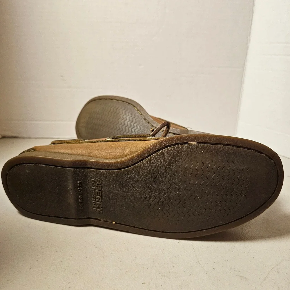 Sperry Top-Sider Mens 8.5M Authentic Original Leather Boat Shoes Tan 0197640